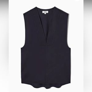 Oversized V-Neck Wool Tank